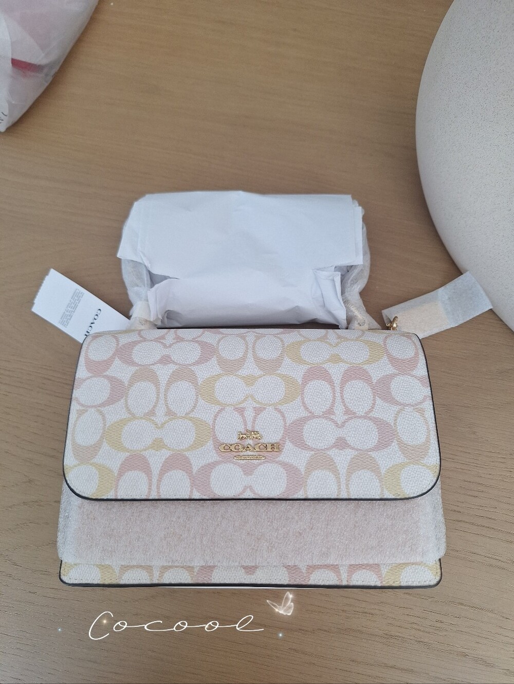 NWT 🌸 Coach Klare Crossbody Bag In Signature Canvas CDZ07 Chalk/Pink *SEALED